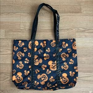 Disney Halloween 2021 Mickey and Minnie Pumpkin Tote Bag